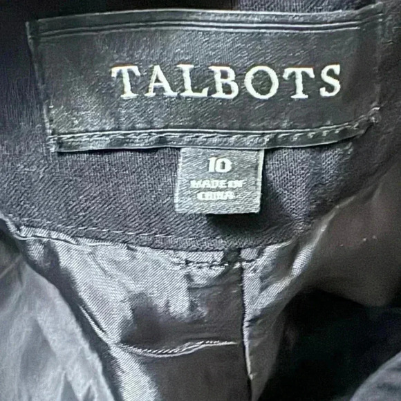 Talbots Heritage Black Linen Blend Pants Size 10 - Picture 3 of 5